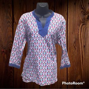 Talbots Multi Color Tunic Top PL